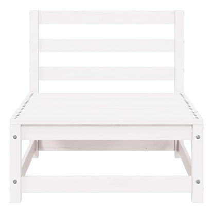 vidaXL Salon de jardin 3 pièces Blanc Bois de pin massif