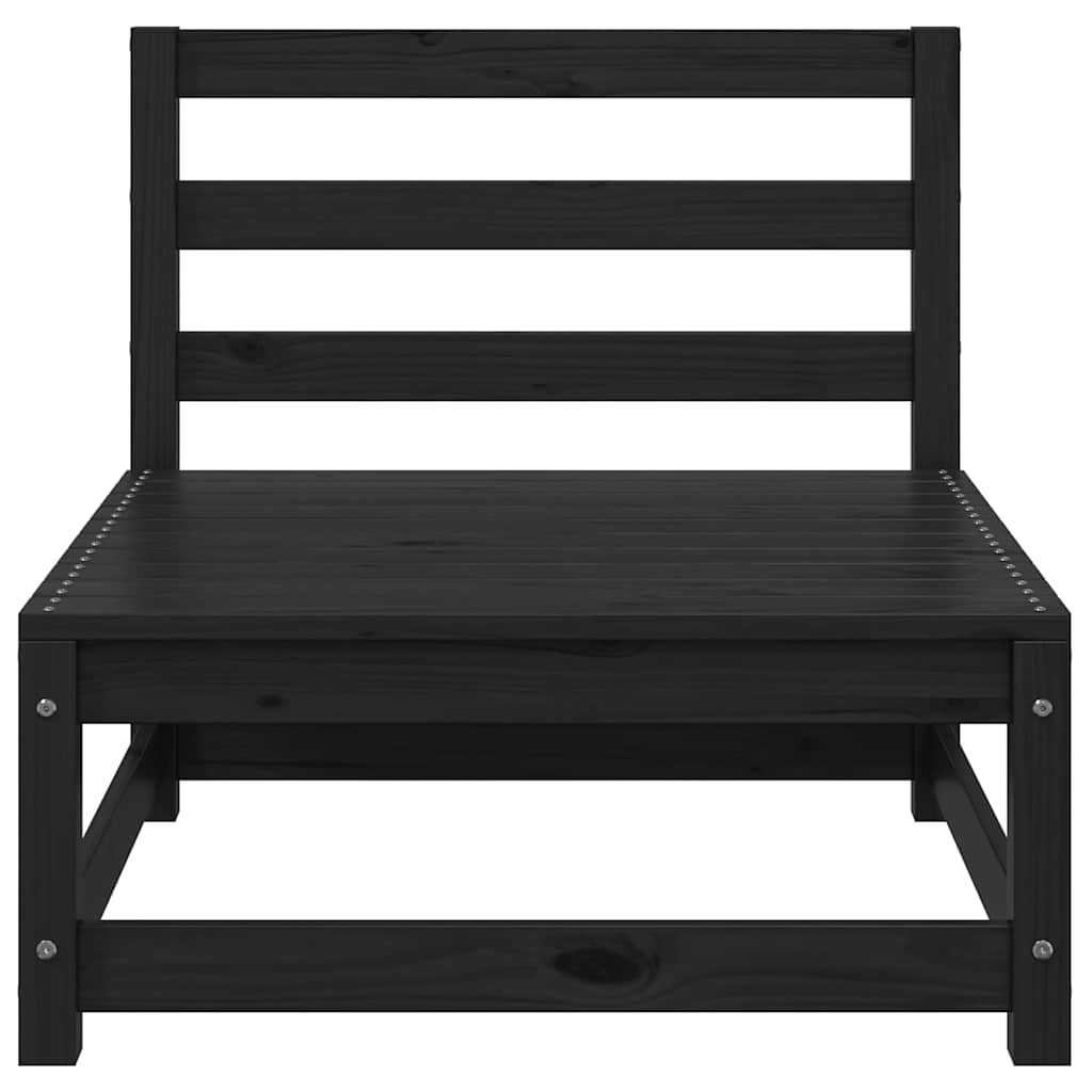 vidaXL Ensemble de mobilier de jardin 3 pcs Noir Bois de pin massif