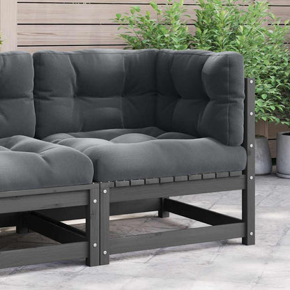 vidaXL Canapé d'angle de jardin avec coussins Bois de pin massif