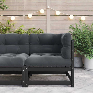 vidaXL Garten-Ecksofa mit Kissen Massivholz Kiefer