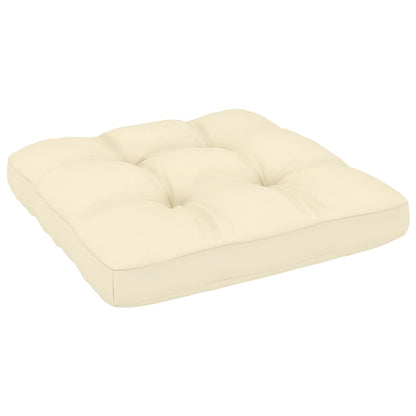 vidaXL Garten-Mittelsofa mit Creme Kissen Massivholz Kiefer