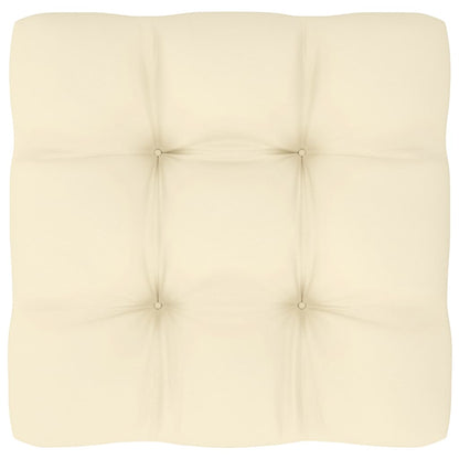 vidaXL Garten-Mittelsofa mit Creme Kissen Massivholz Kiefer