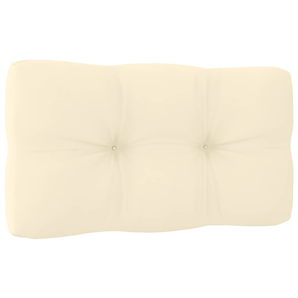 vidaXL Garten-Mittelsofa mit Creme Kissen Massivholz Kiefer