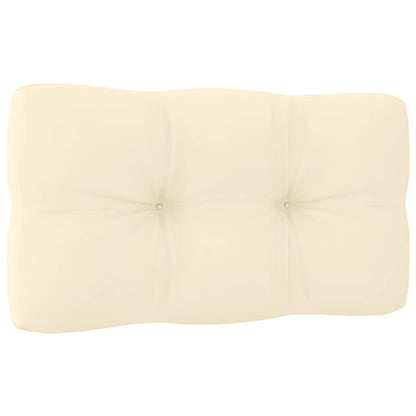 vidaXL Garten-Mittelsofa mit Creme Kissen Massivholz Kiefer