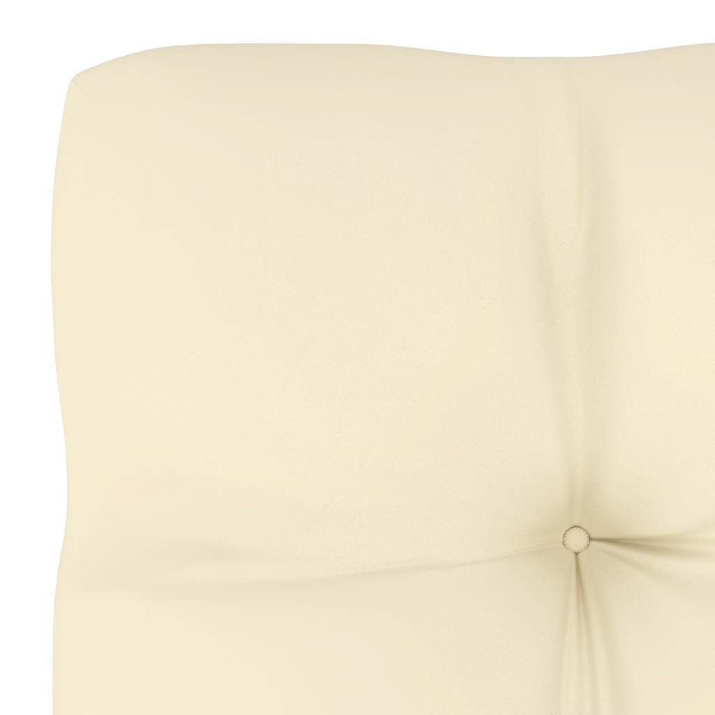 vidaXL Garten-Mittelsofa mit Creme Kissen Massivholz Kiefer