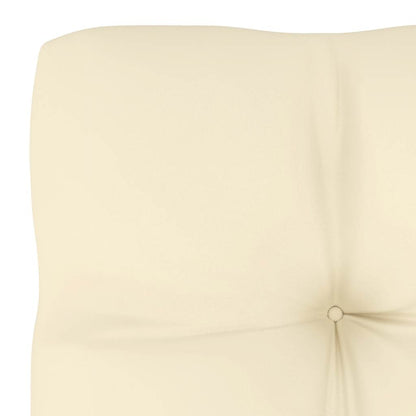 vidaXL Garten-Mittelsofa mit Creme Kissen Massivholz Kiefer