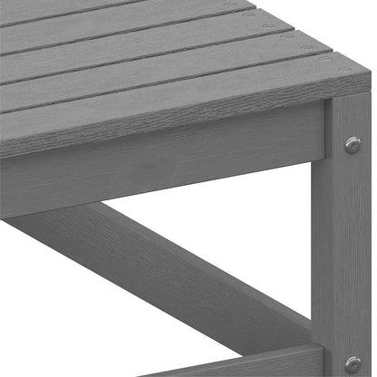 vidaXL Gartensofa 2-Sitzer mit Kissen Grau Kiefer Massivholz