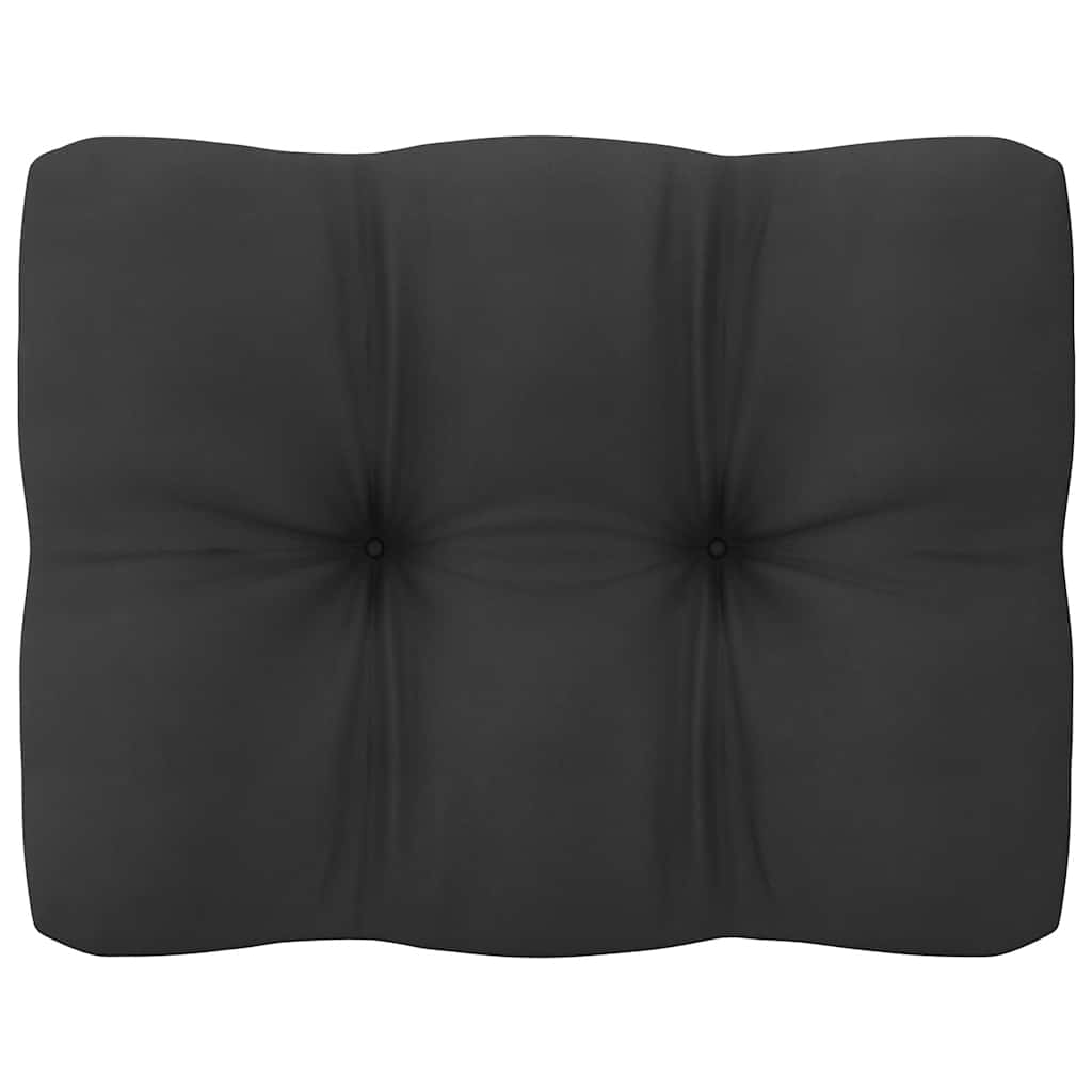 vidaXL Gartensofa 2-Sitzer mit Kissen Grau Kiefer Massivholz