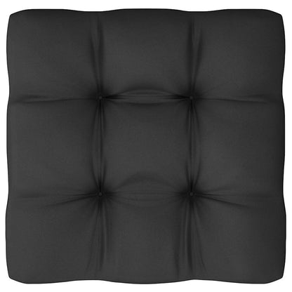 vidaXL Gartensofa 2-Sitzer mit Kissen Schwarz Kiefer Massivholz