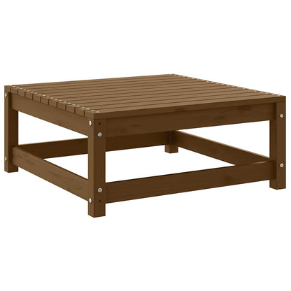vidaXL Garten-Fußhocker mit Kissen 2 Stk. Honigbraun Massivholz Kiefer