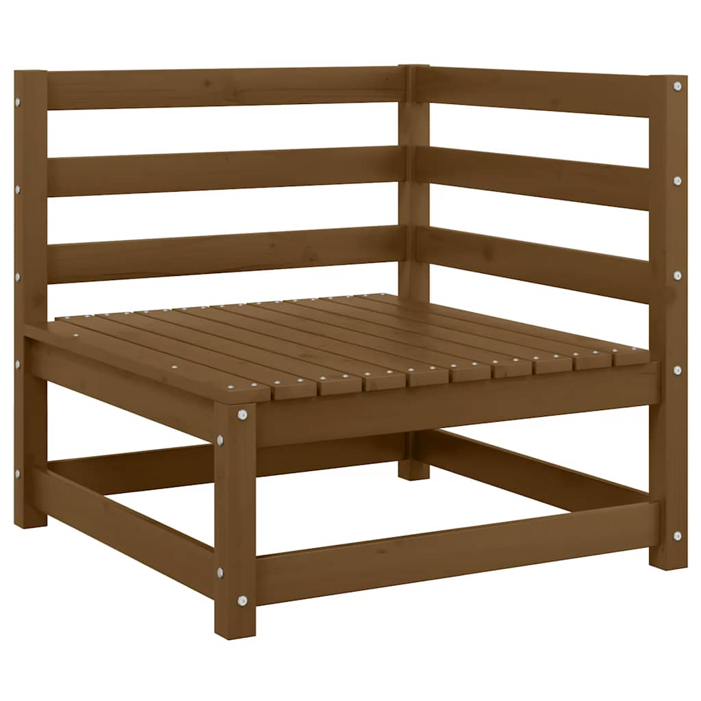 vidaXL 2tlg. Garten-Lounge-Set mit Kissen Honigbraun Massivholz Kiefer