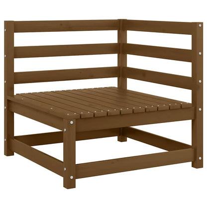 vidaXL 2tlg. Garten-Lounge-Set mit Kissen Honigbraun Massivholz Kiefer