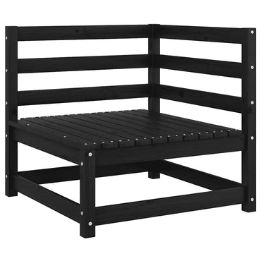 vidaXL 2-tlg. Garten-Lounge-Set mit Kissen Schwarz Kiefer Massivholz