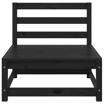 vidaXL 2-tlg. Garten-Lounge-Set mit Kissen Schwarz Kiefer Massivholz