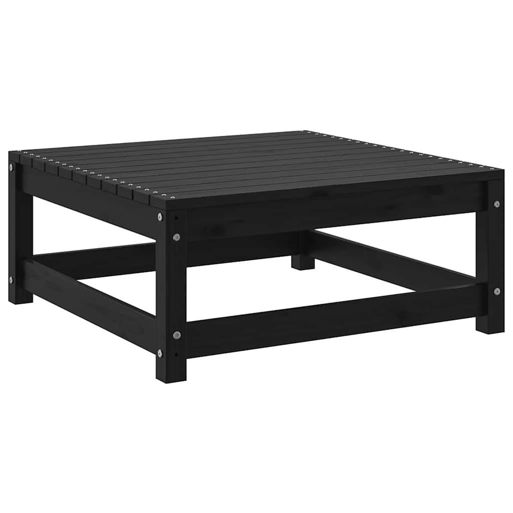 vidaXL 2-tlg. Garten-Lounge-Set mit Kissen Schwarz Kiefer Massivholz
