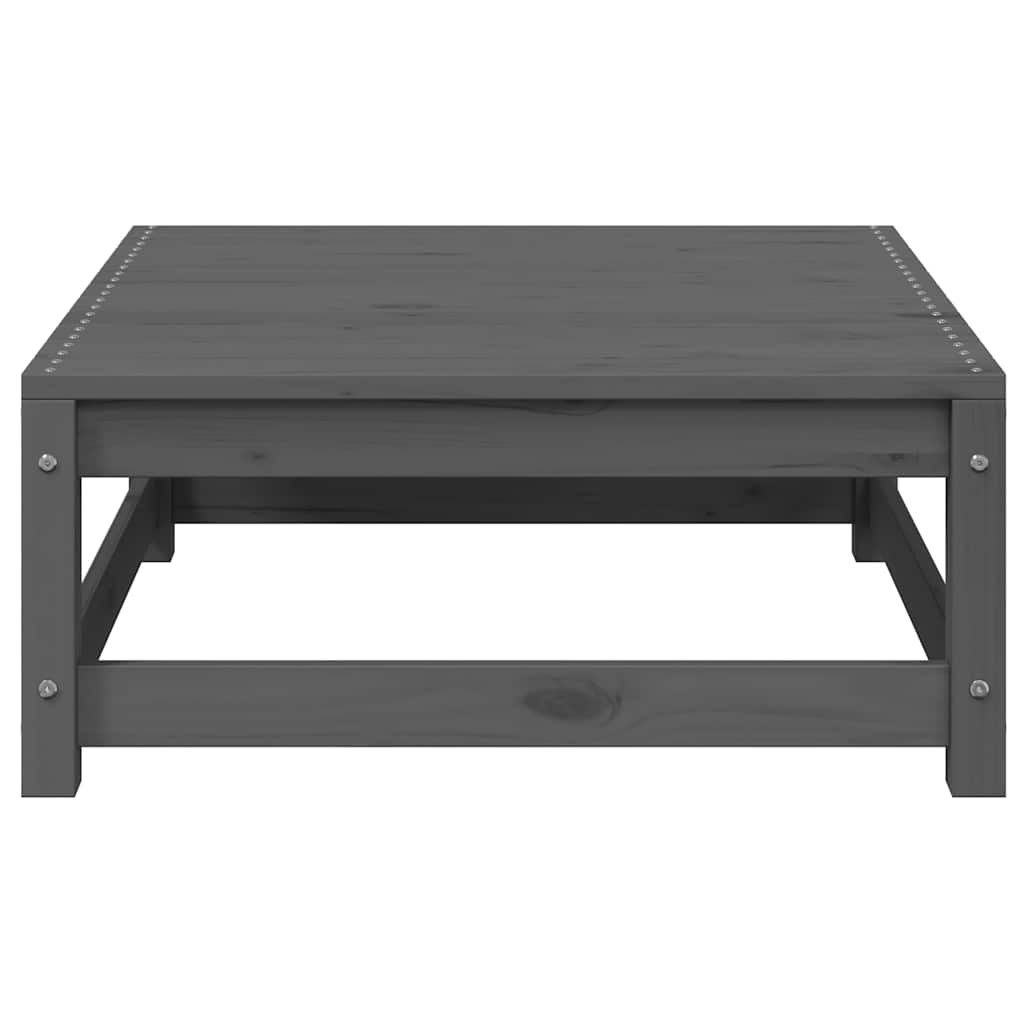 vidaXL Salon de jardin 3 pièces avec coussins Gris Bois de pin massif