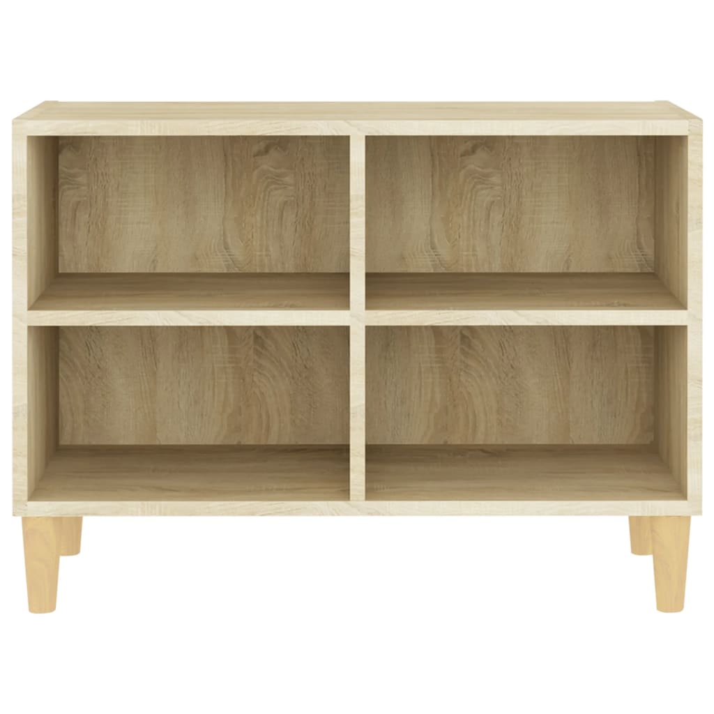 Meuble TV vidaXL avec pieds en bois massif chêne Sonoma 69,5x30x50 cm