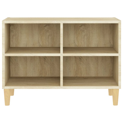 Meuble TV vidaXL avec pieds en bois massif chêne Sonoma 69,5x30x50 cm