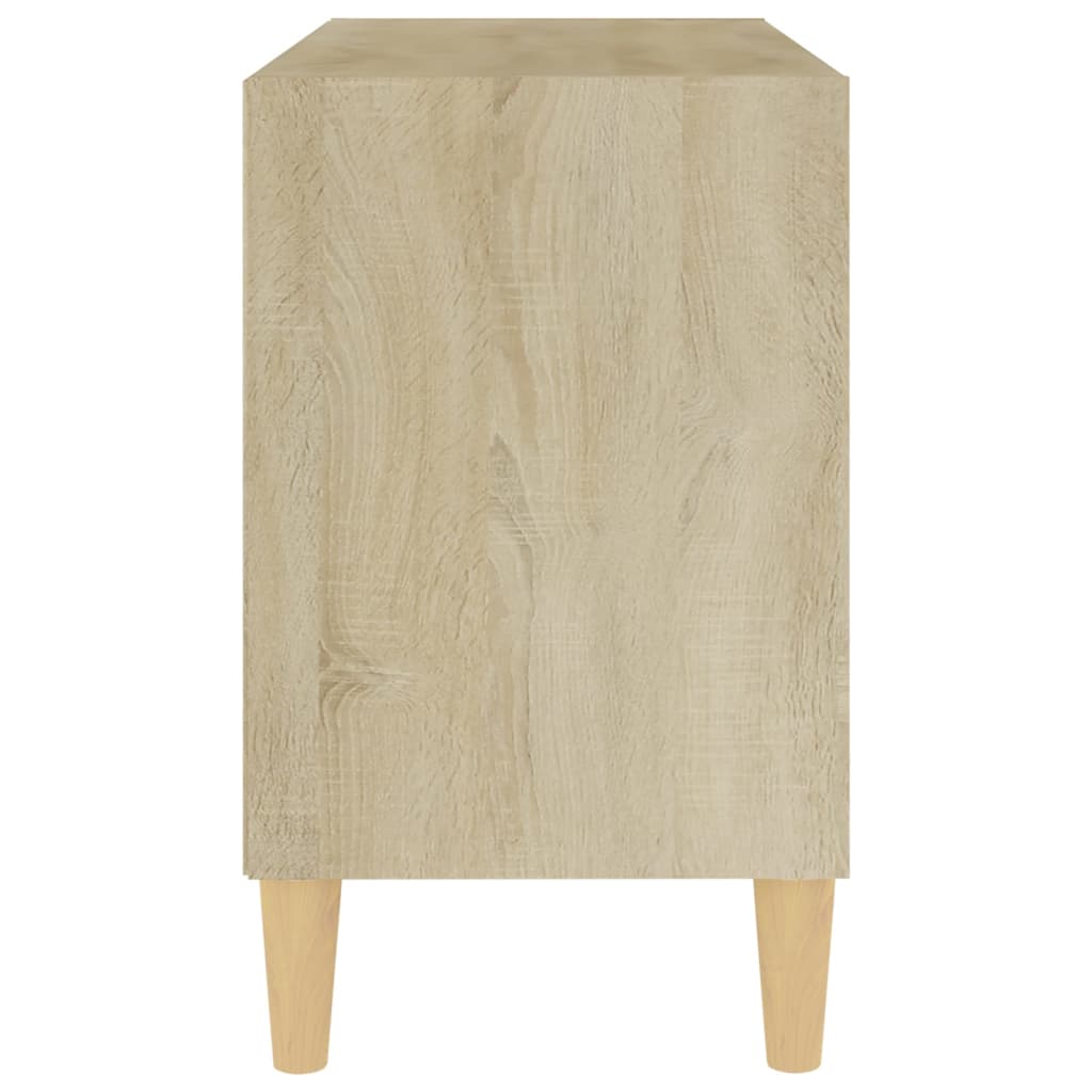 Meuble TV vidaXL avec pieds en bois massif chêne Sonoma 69,5x30x50 cm