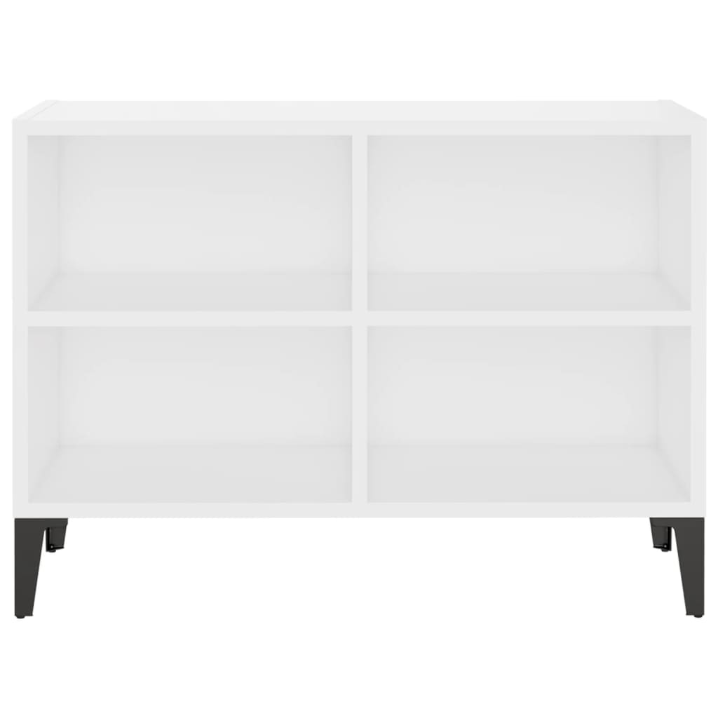 vidaXL Meuble TV avec pieds en métal Blanc 69,5x30x50 cm