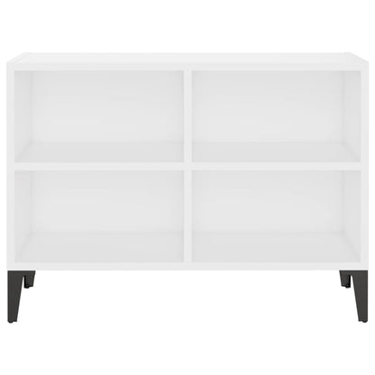 vidaXL Meuble TV avec pieds en métal Blanc 69,5x30x50 cm