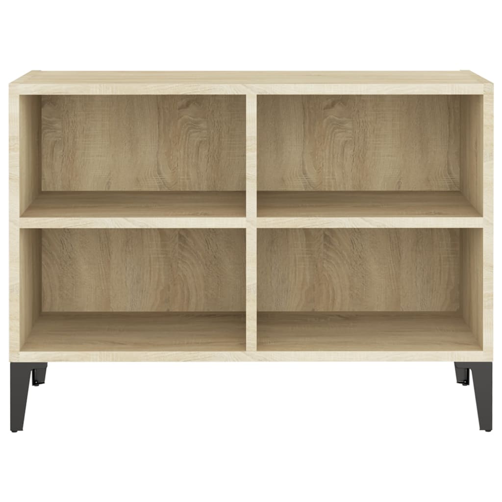 vidaXL Meuble TV avec pieds en métal Chêne sonoma 69,5x30x50 cm