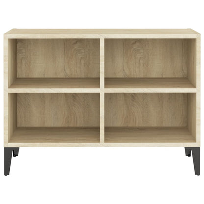 vidaXL Meuble TV avec pieds en métal Chêne sonoma 69,5x30x50 cm