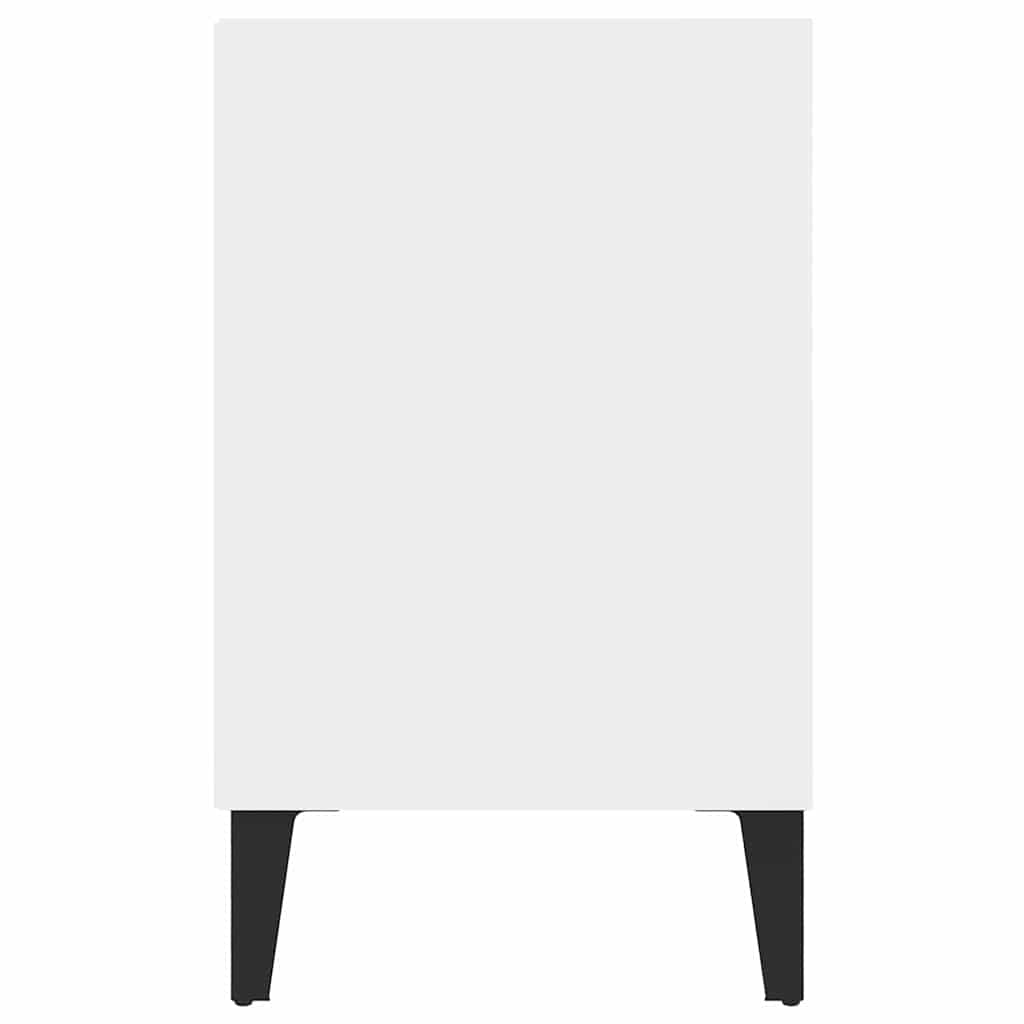 Meuble TV vidaXL avec pieds en métal Blanc 103,5x30x50 cm