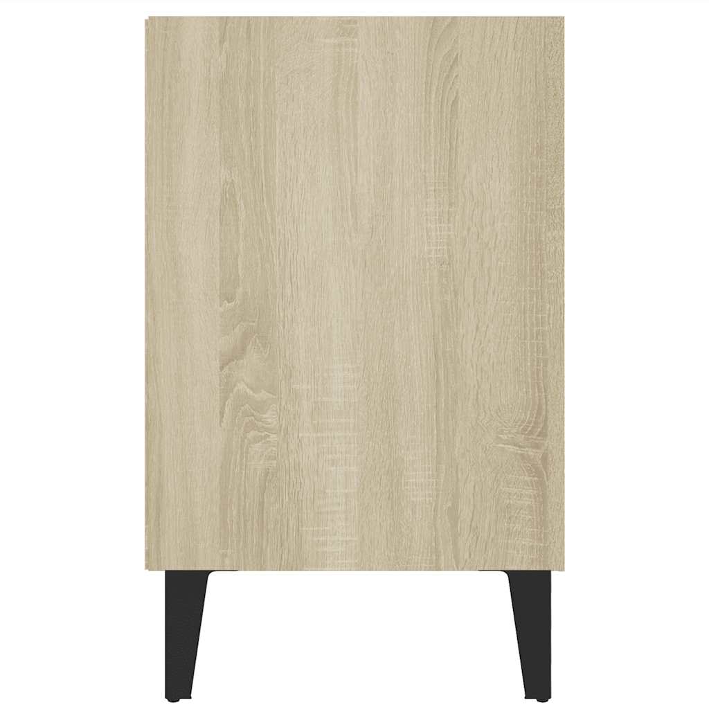 Meuble TV vidaXL avec pieds en métal Chêne Sonoma 103,5x30x50 cm