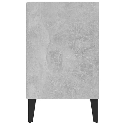 Meuble TV vidaXL avec pieds en métal Gris béton 103,5x30x50 cm