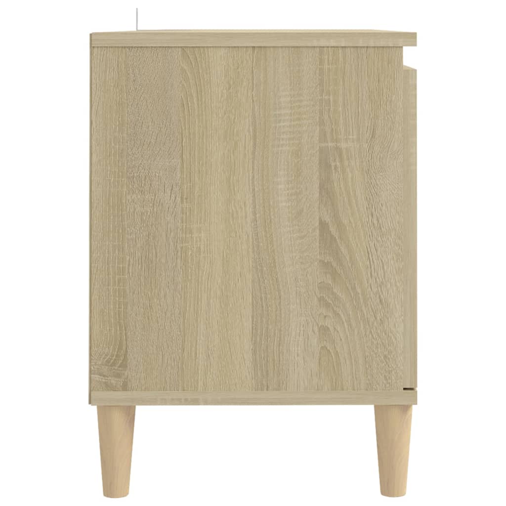 Meuble TV vidaXL avec pieds en bois massif chêne Sonoma 103,5x35x50 cm