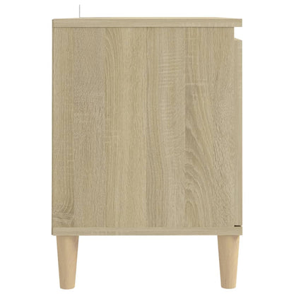 Meuble TV vidaXL avec pieds en bois massif chêne Sonoma 103,5x35x50 cm