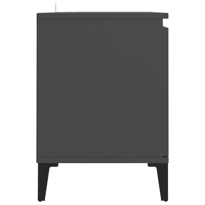 Meuble TV vidaXL avec pieds en métal gris 103,5x35x50 cm
