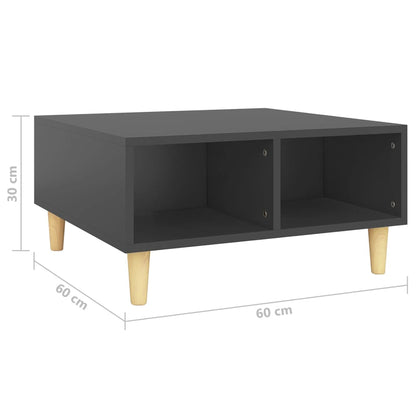 vidaXL Couchtisch Grau 60x60x30 cm Holzwerkstoff
