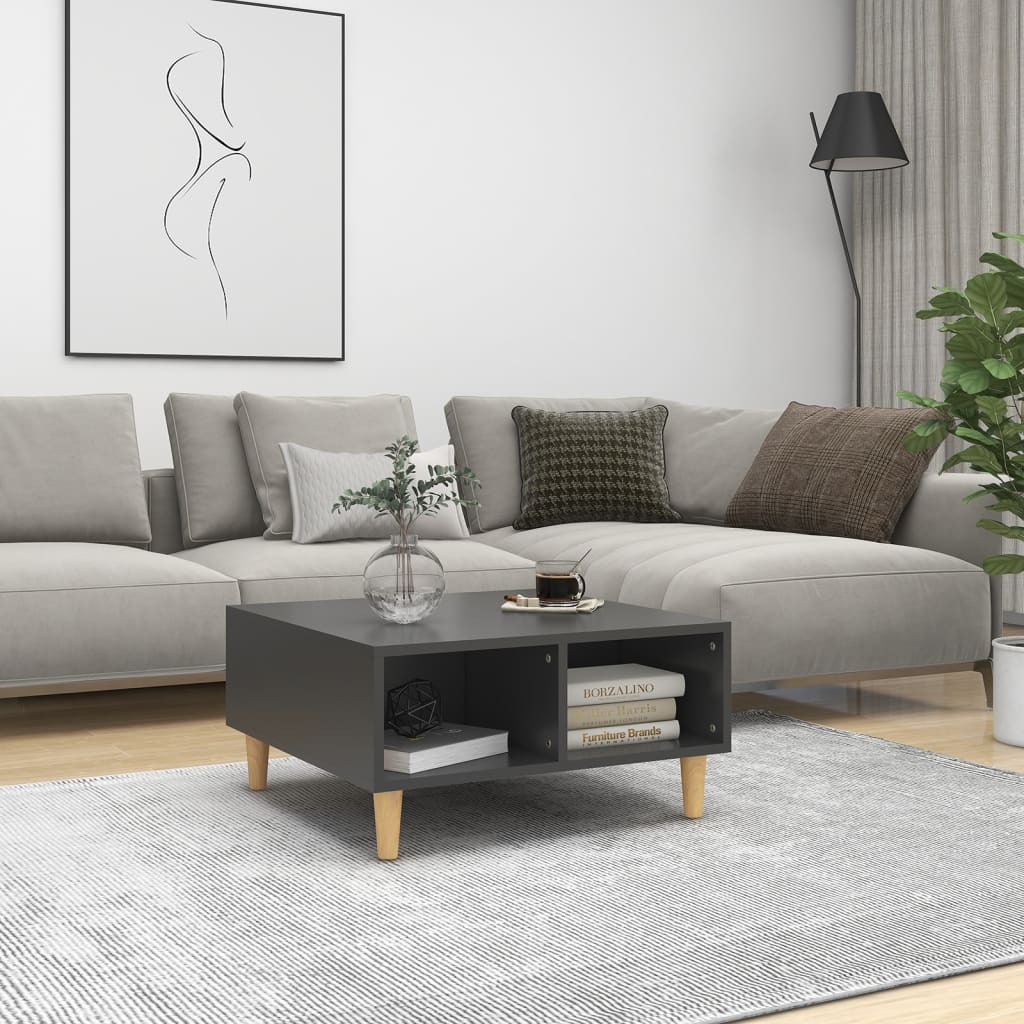 vidaXL Couchtisch Grau 60x60x30 cm Holzwerkstoff