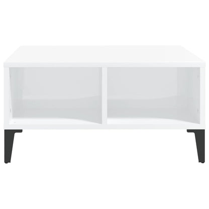 vidaXL Couchtisch Hochglanz-Weiß 60x60x30 cm Holzwerkstoff