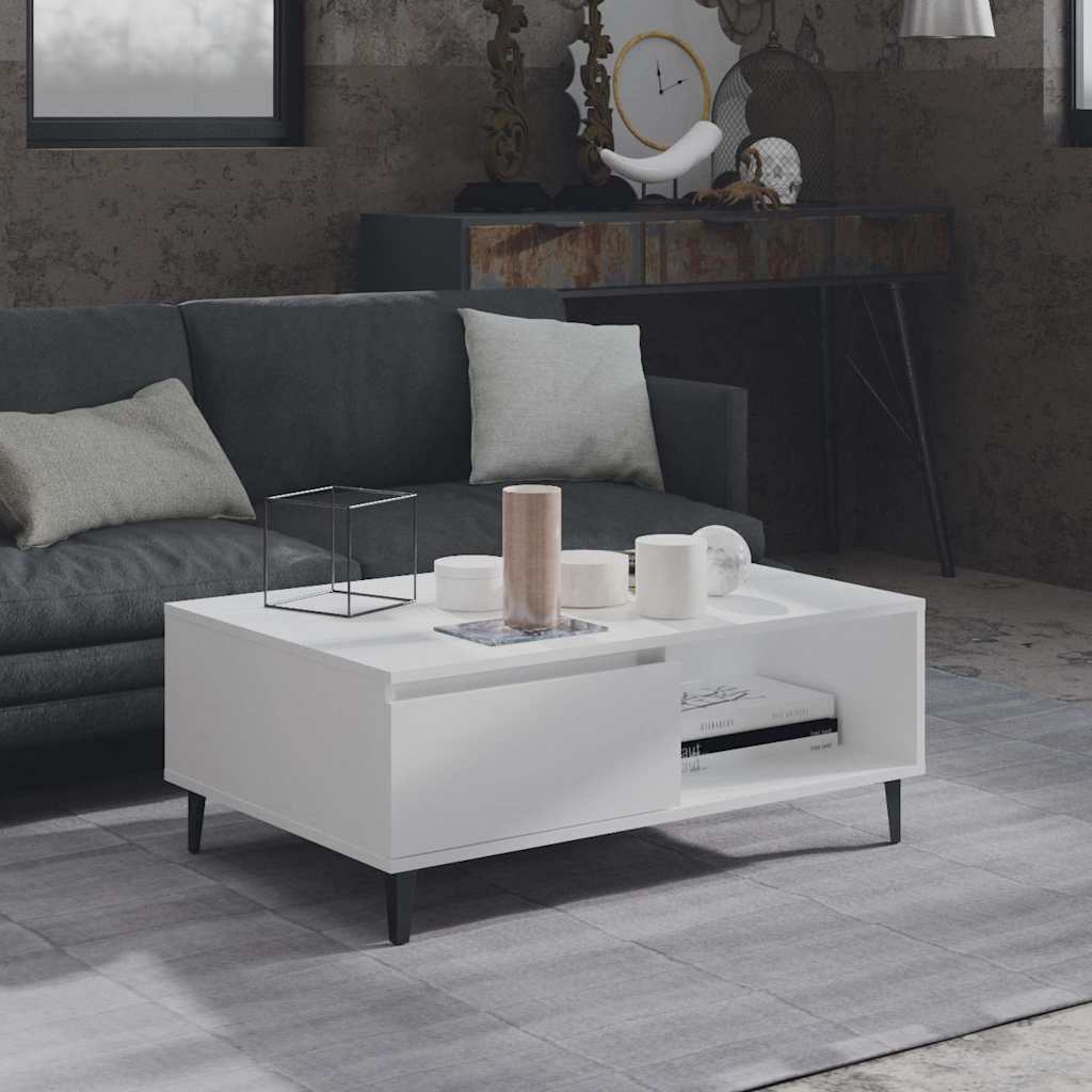 vidaXL Couchtisch Weiß 90x60x35 cm Holzwerkstoff