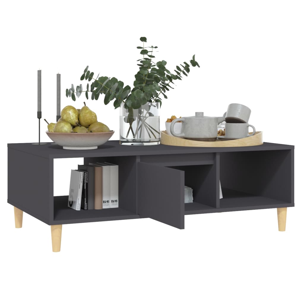 vidaXL Couchtisch Grau 103,5x60x35 cm Holzwerkstoff