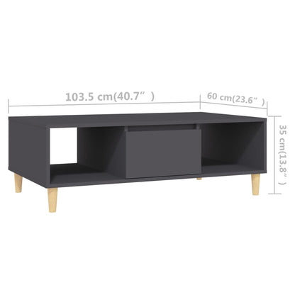 vidaXL Couchtisch Grau 103,5x60x35 cm Holzwerkstoff