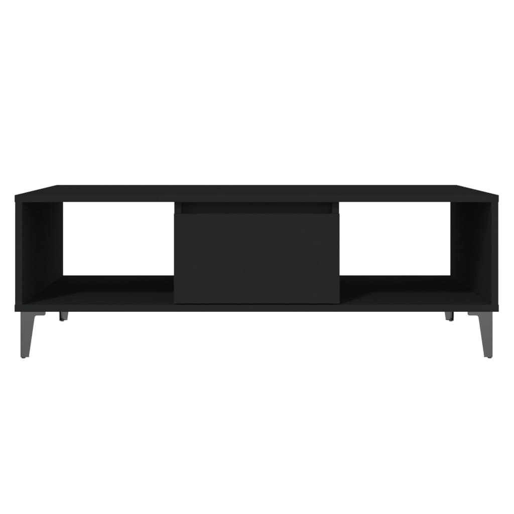 vidaXL Couchtisch Schwarz 103,5x60x35 cm Holzwerkstoff