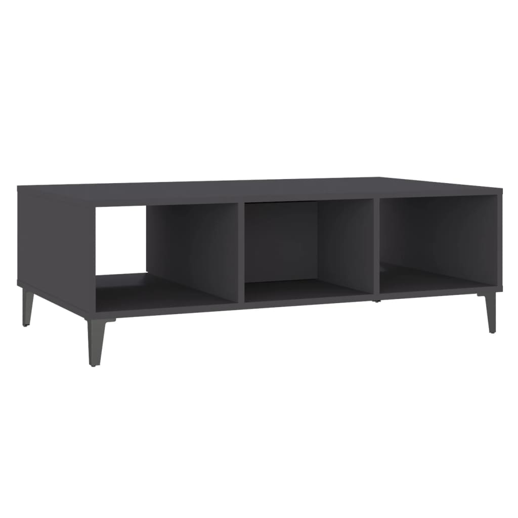 vidaXL Couchtisch Grau 103,5x60x35 cm Holzwerkstoff