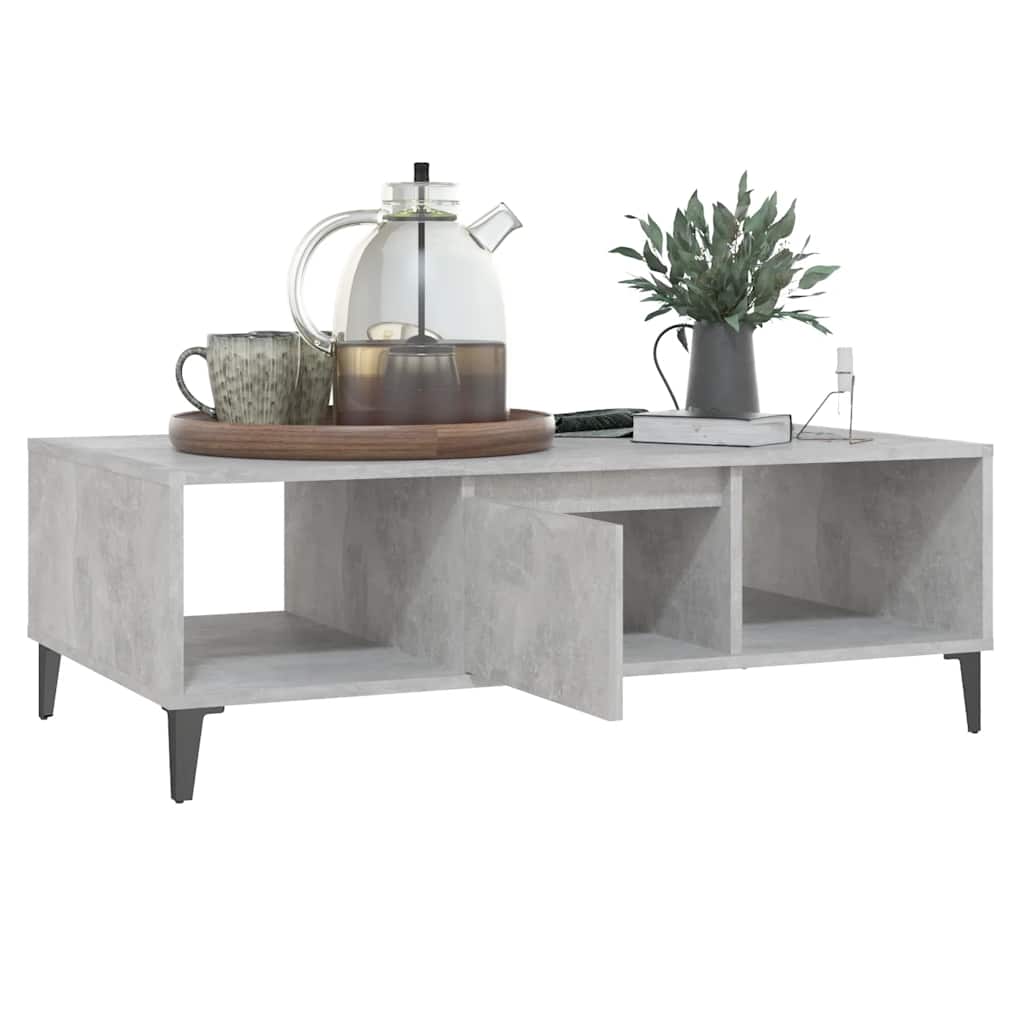 vidaXL Couchtisch Betongrau 103,5x60x35 cm Holzwerkstoff