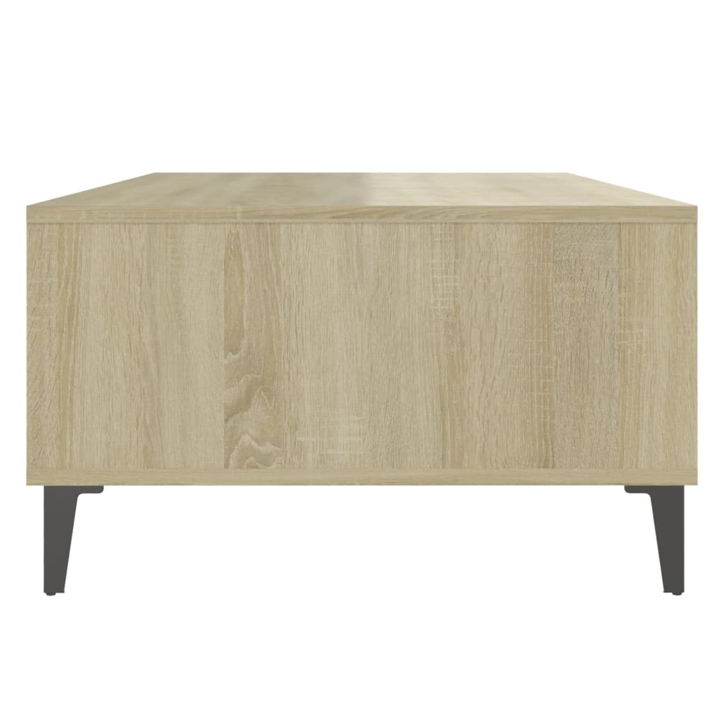 vidaXL Couchtisch Weiß und Sonoma-Eiche 103,5x60x35 cm Holzwerkstoff