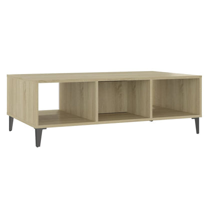 vidaXL Couchtisch Weiß und Sonoma-Eiche 103,5x60x35 cm Holzwerkstoff