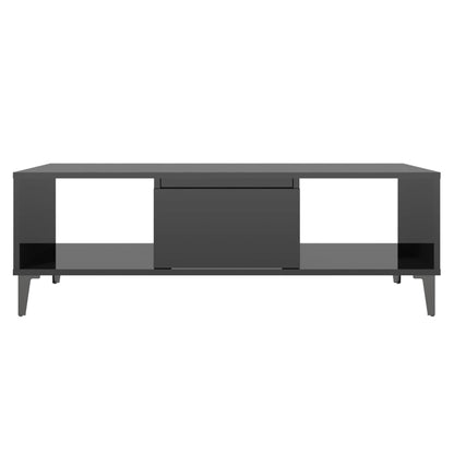 vidaXL Couchtisch Hochglanz-Schwarz 103,5x60x35 cm Holzwerkstoff