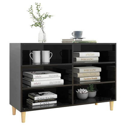 vidaXL Sideboard Hochglanz-Schwarz 103,5x35x70 cm Holzwerkstoff