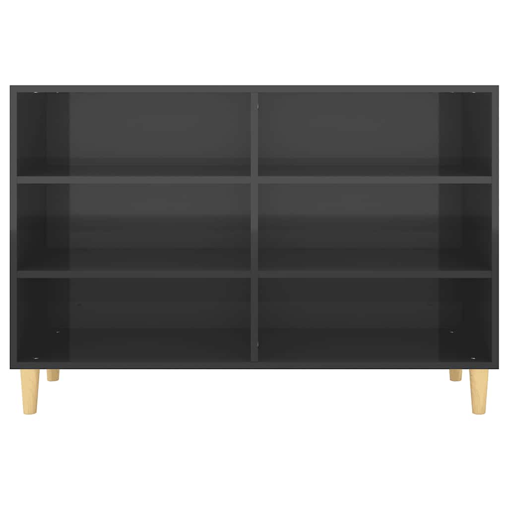 vidaXL Sideboard Hochglanz-Schwarz 103,5x35x70 cm Holzwerkstoff