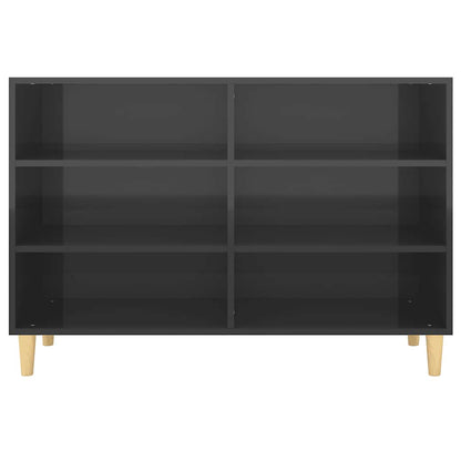 vidaXL Sideboard Hochglanz-Schwarz 103,5x35x70 cm Holzwerkstoff