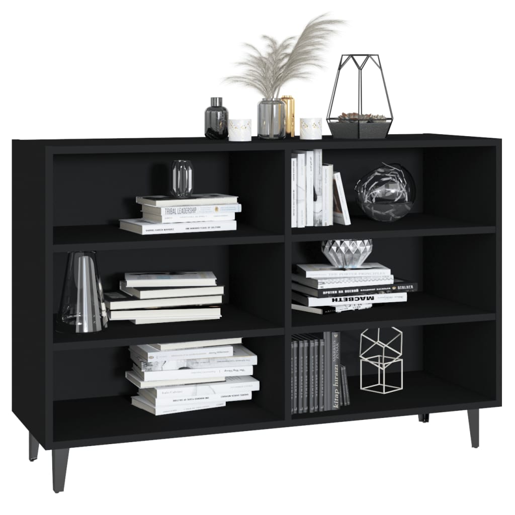 vidaXL Buffet noir 103,5x35x70 cm bois d'ingénierie