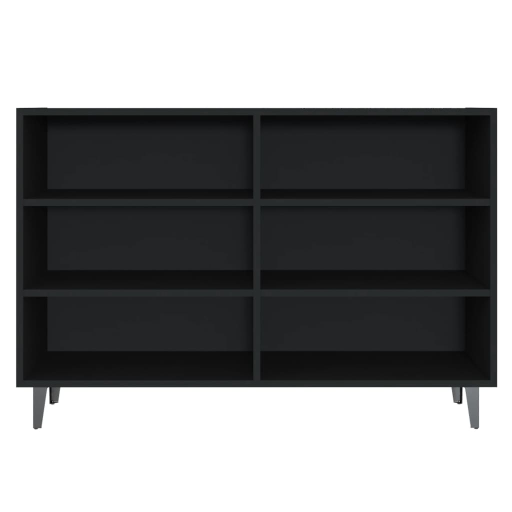 vidaXL Buffet noir 103,5x35x70 cm bois d'ingénierie